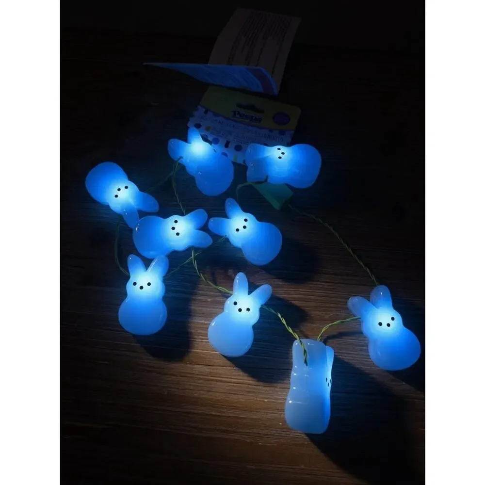 Peeps Light Up Bunny Necklace – Blue Easter Glow Fun!